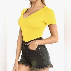 Mangopop V-Neck Bodysuit